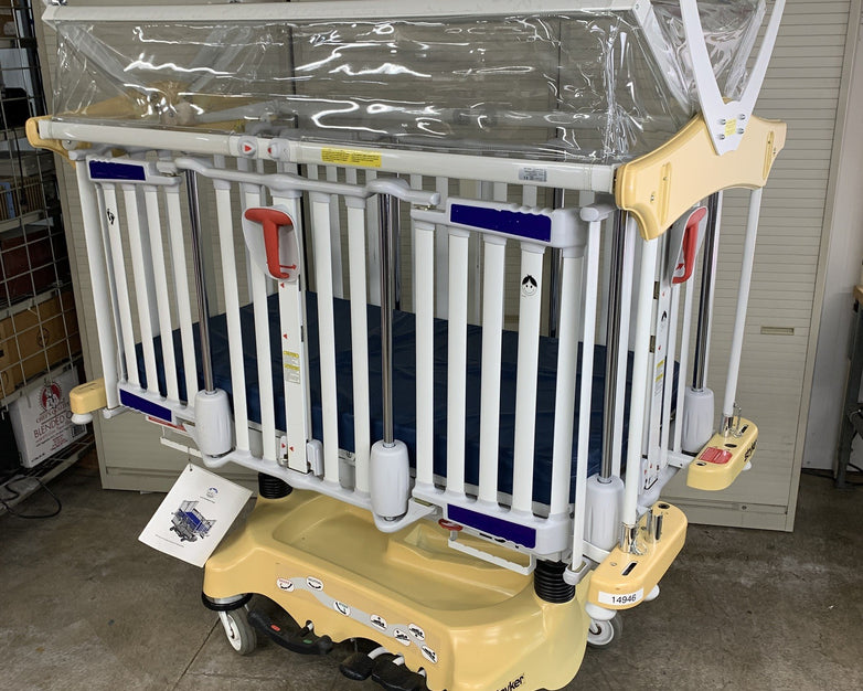 Stryker Cub FL19H Pediatric Crib with Mattress and FA64183 Retractable Top