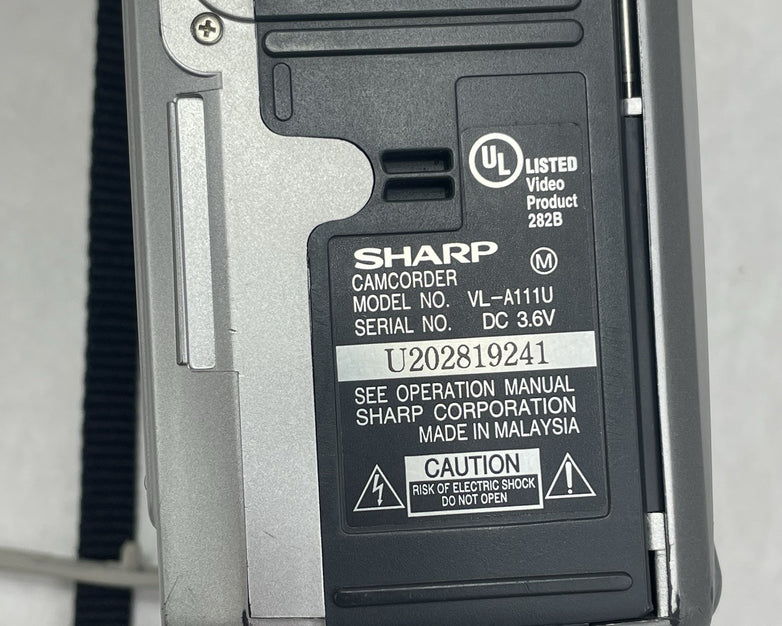 Sharp Viewcam VL-A111U 8mm Camcorder Silver 16x Zoom 2.5" LCD AC Adapter