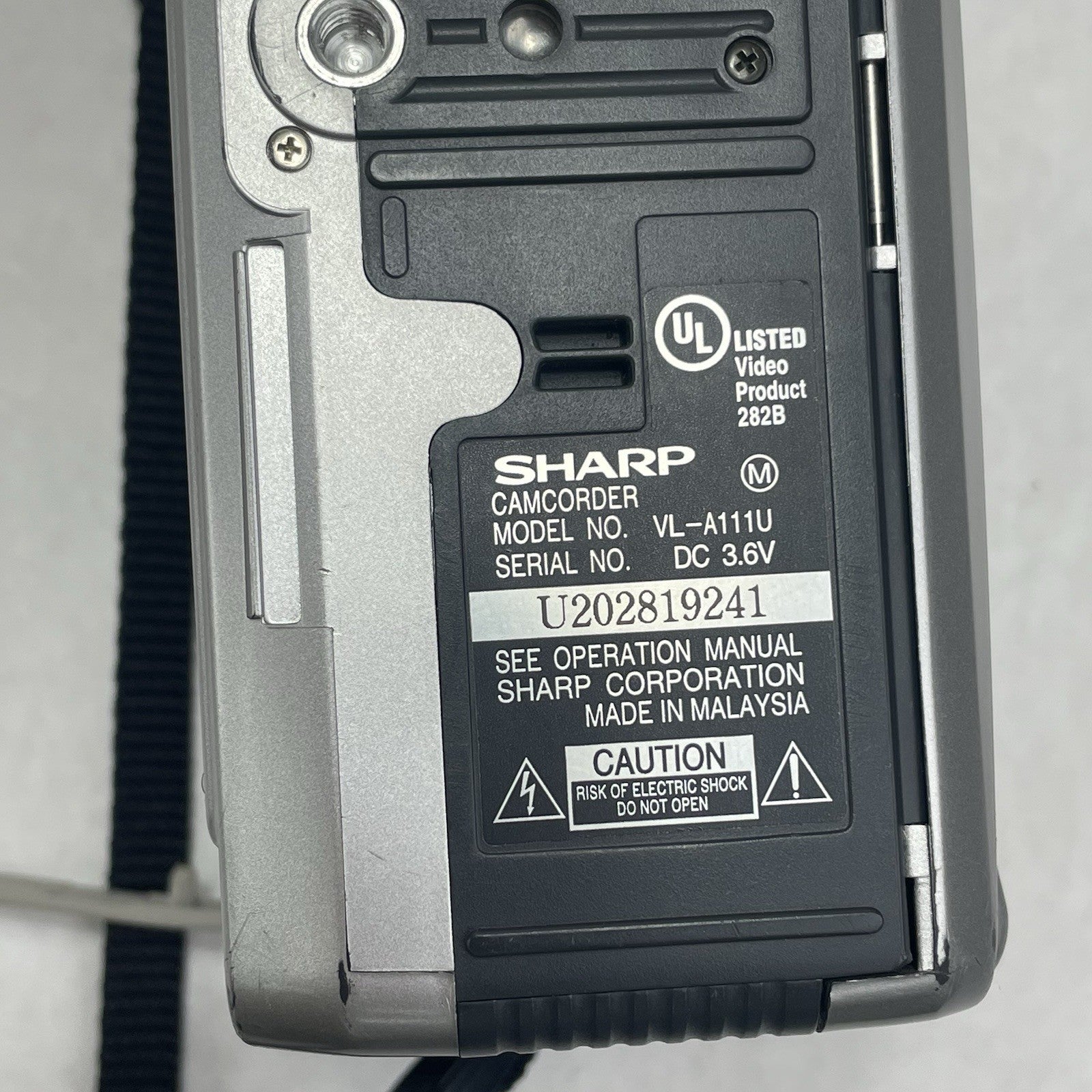 Sharp Viewcam VL-A111U 8mm Camcorder Silver 16x Zoom 2.5" LCD AC Adapter12