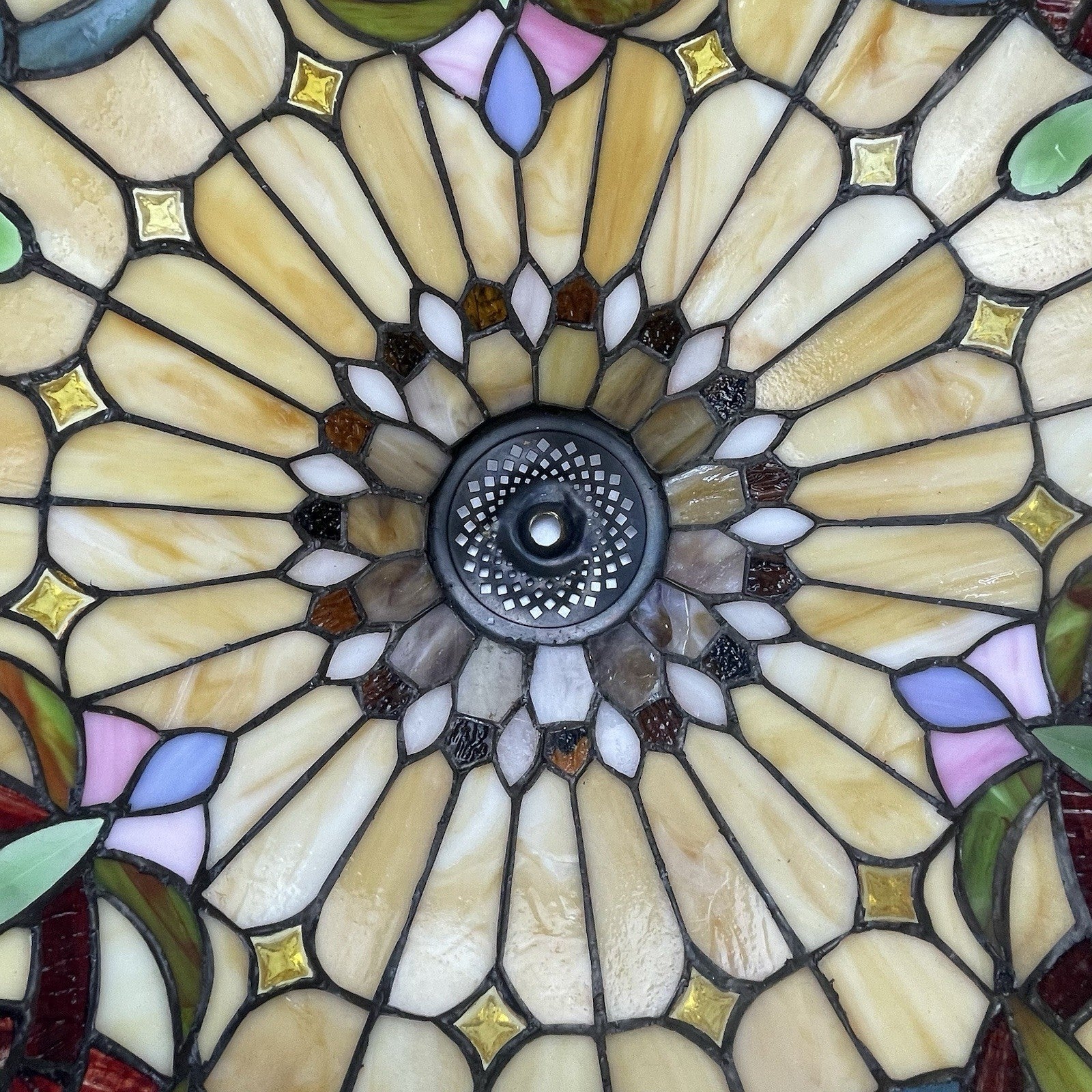 16” Tiffany Style Stained Glass Lamp Shade6