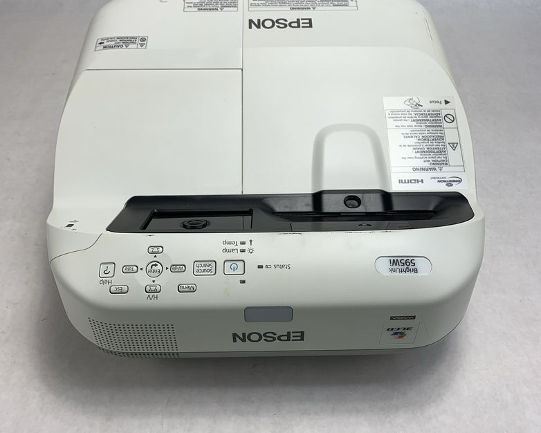 Epson H599A BrightLink 595Wi LCD Lamp Projector 2752 Lamp Hours - No Remote