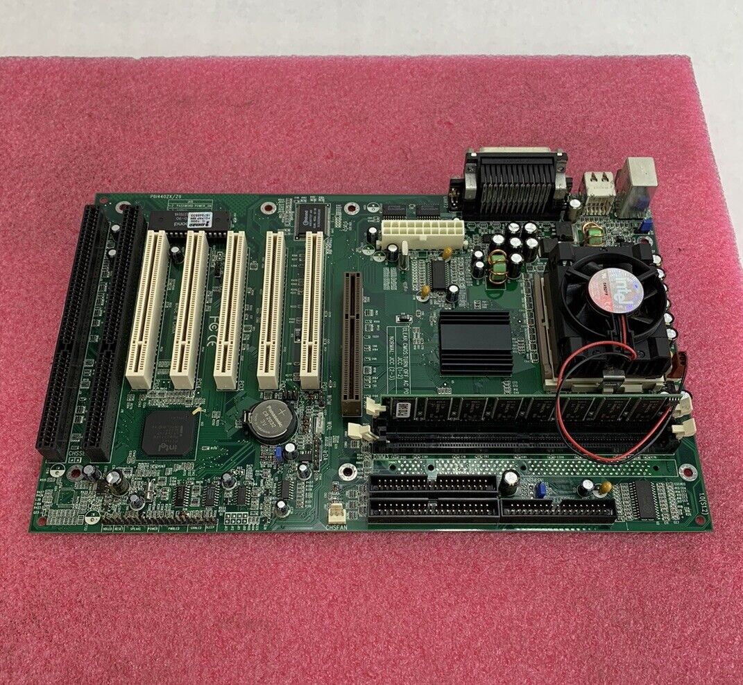QDI P6I440ZX/Z9 Motherboard Intel Celeron 400MHz 64MB RAM w/ I/O Shield 2x ISA
