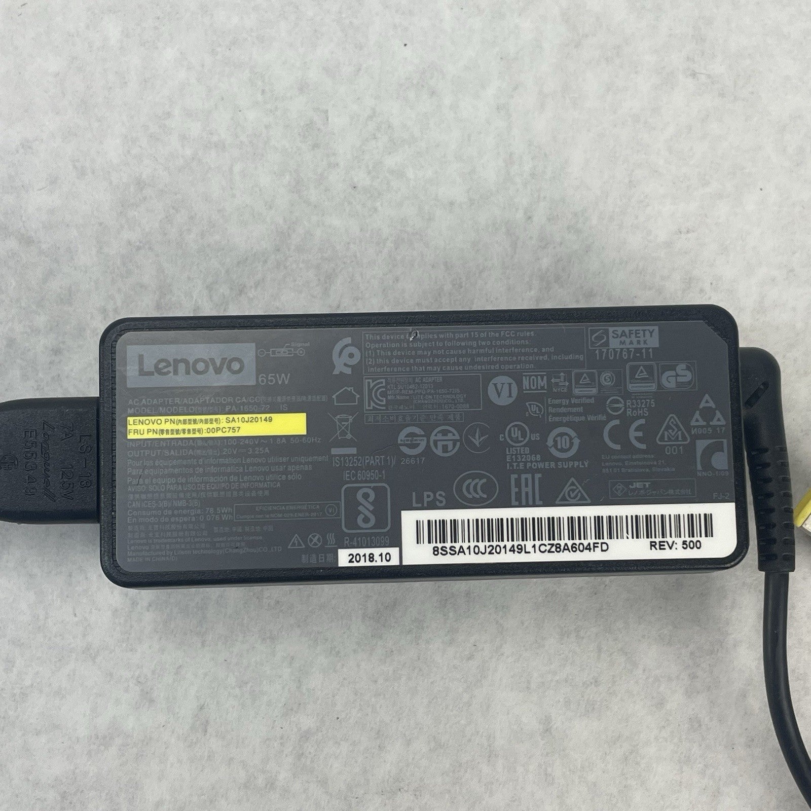 Lenovo PA-1650-72 65W Square Tip Laptop AC Adapter/Power Supply Lot of 44