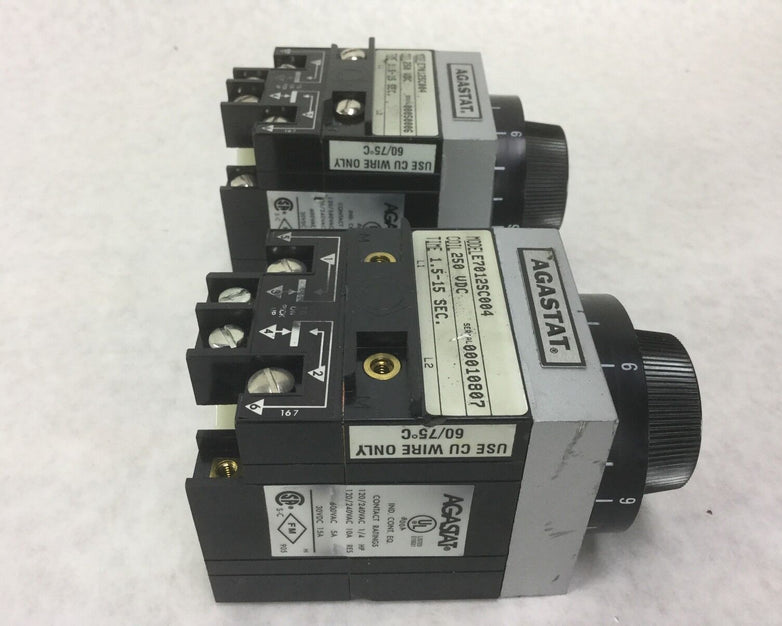 Agastat E7012SC004 Relay, Lot of 2, Untested