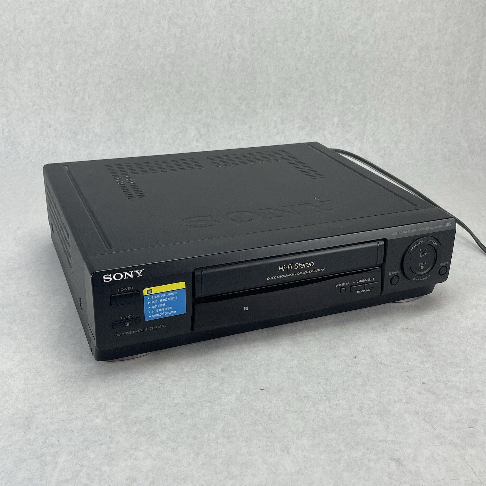 Sony SLV-677HF VCR 4-Head Hi-Fi Stereo VHS Player Recorder With Remote Works0