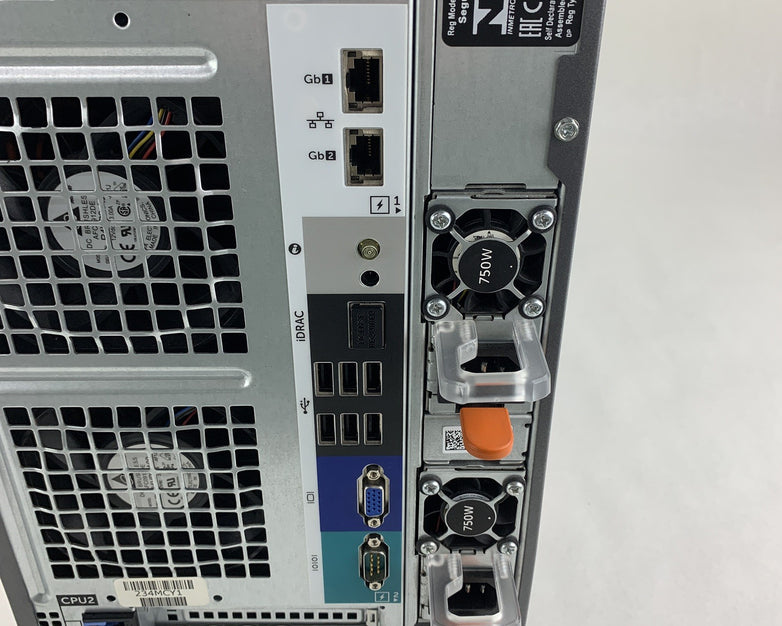Dell Poweredge T620 Server 2x E5-2609 2.4 GHz 32 GB Ram Perc H710 No OS No HDD