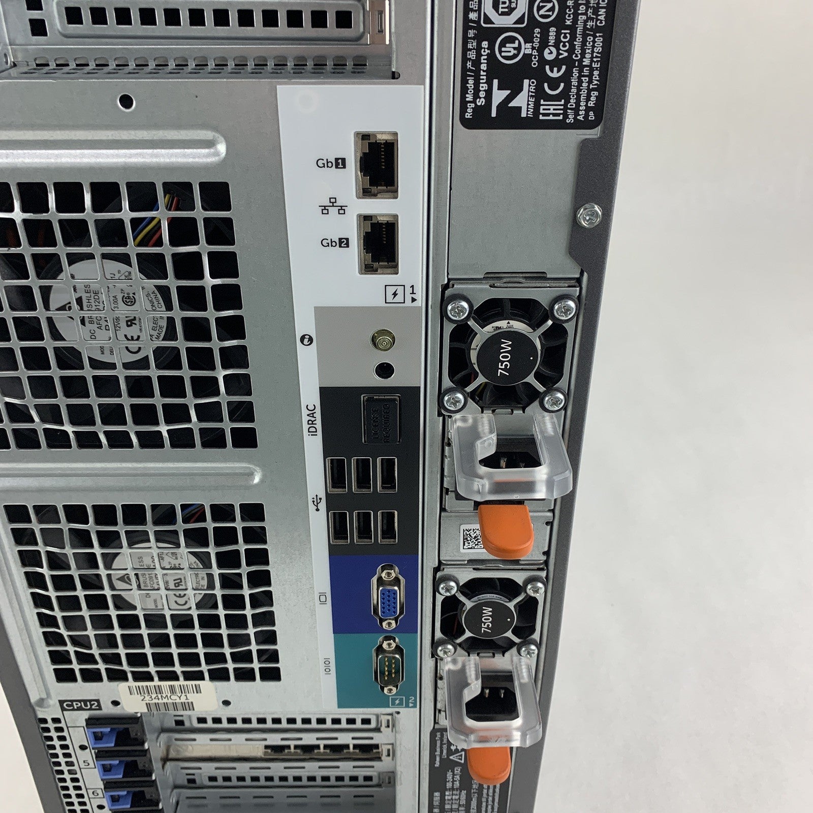 Dell Poweredge T620 Server 2x E5-2609 2.4 GHz 32 GB Ram Perc H710 No OS No HDD