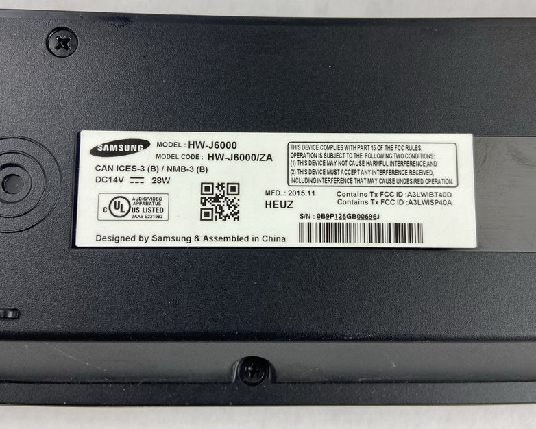 Samsung HW-J6000 Soundbar + Subwoofer