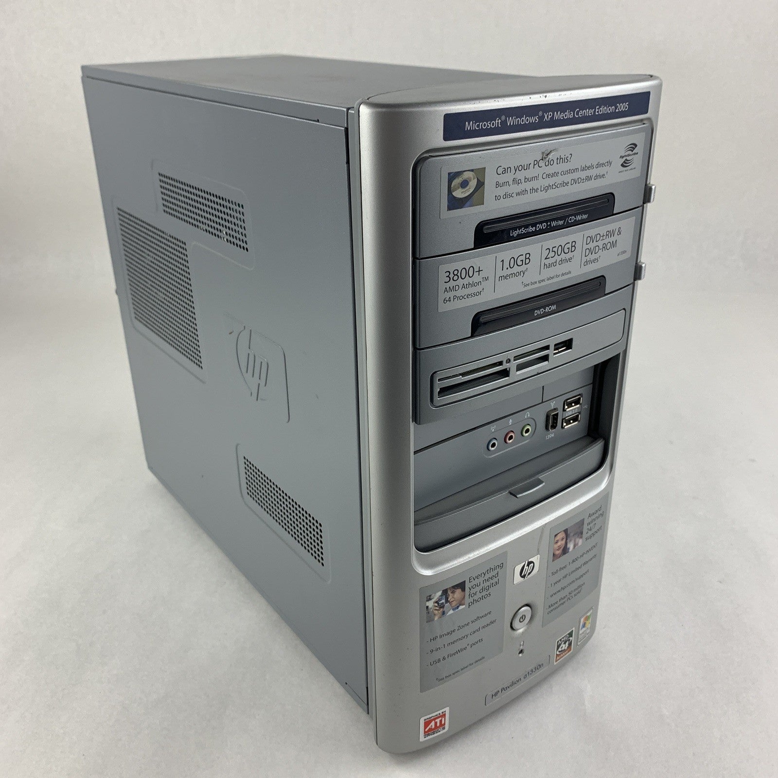 HP Pavilion A1330n Computer AMD Athlon 64 3800+ 2.4 GHz 1 GB Ram No OS No HDD