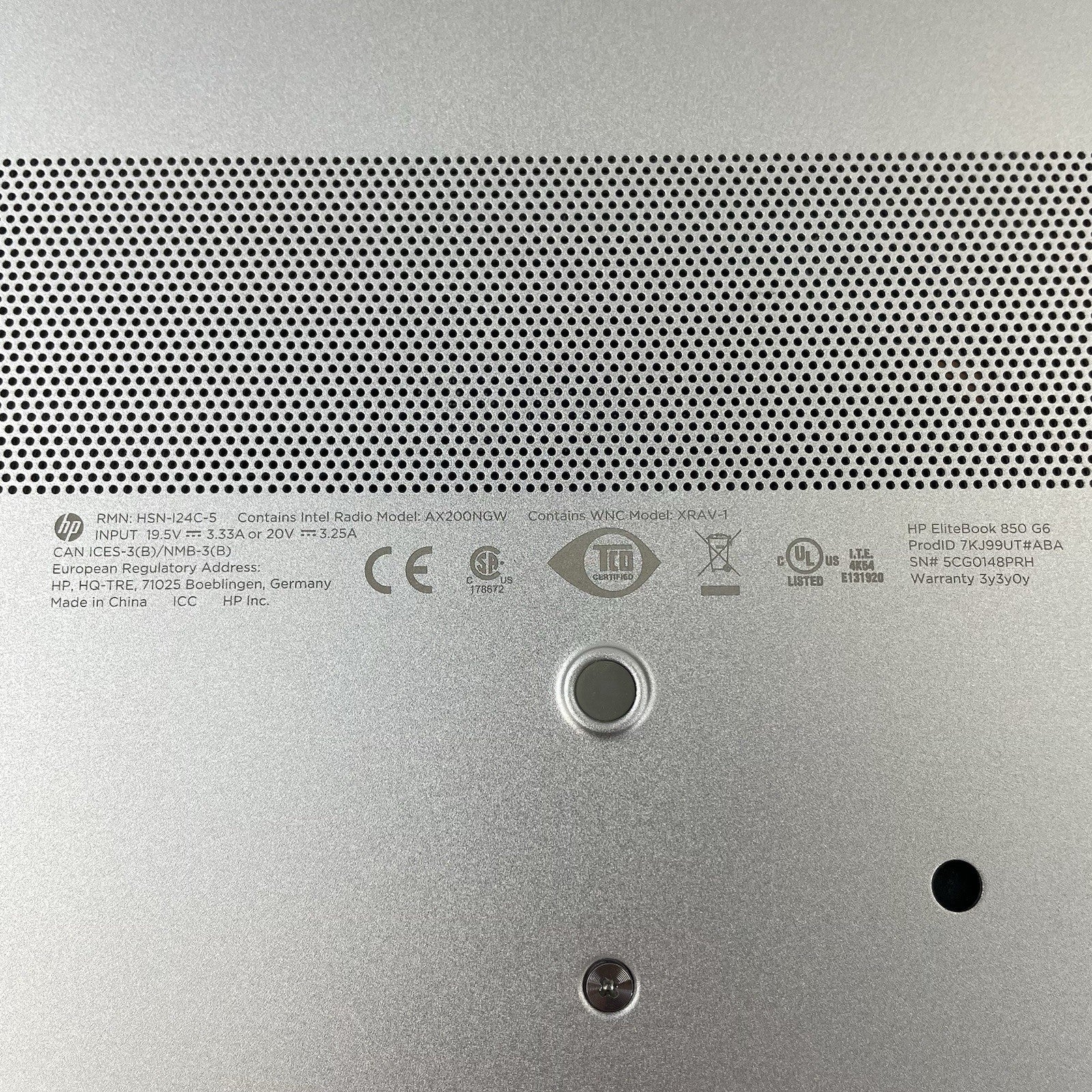 HP EliteBook 850 G6 15.6" i5-8365U 1.60 GHz 8GB RAM No SSD/OS/AC - Curved Bottom15