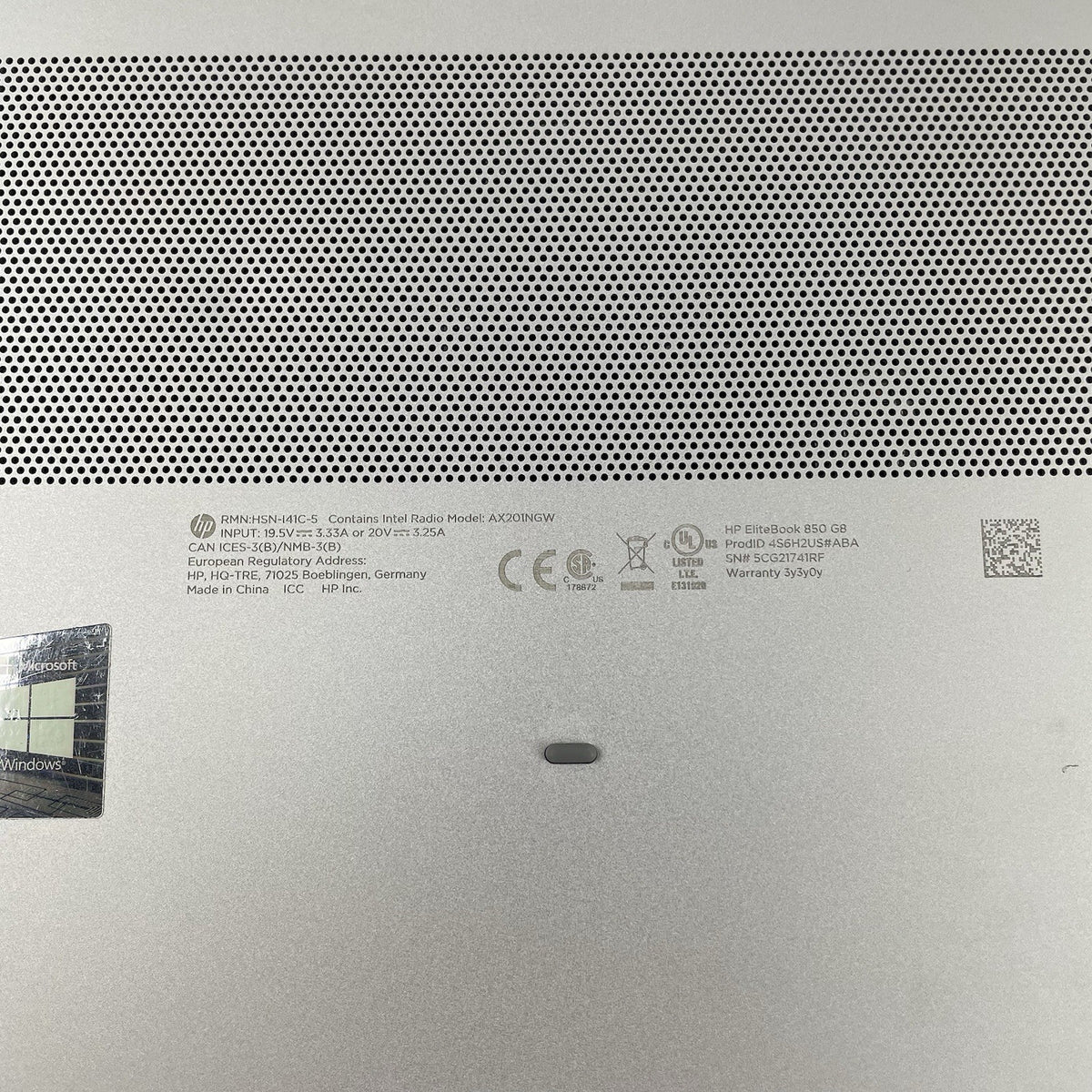 HP EliteBook 850 G8 15.6" i7-1185G7 3.00 GHz 8 GB RAM No SSD/OS/AC/Batt14