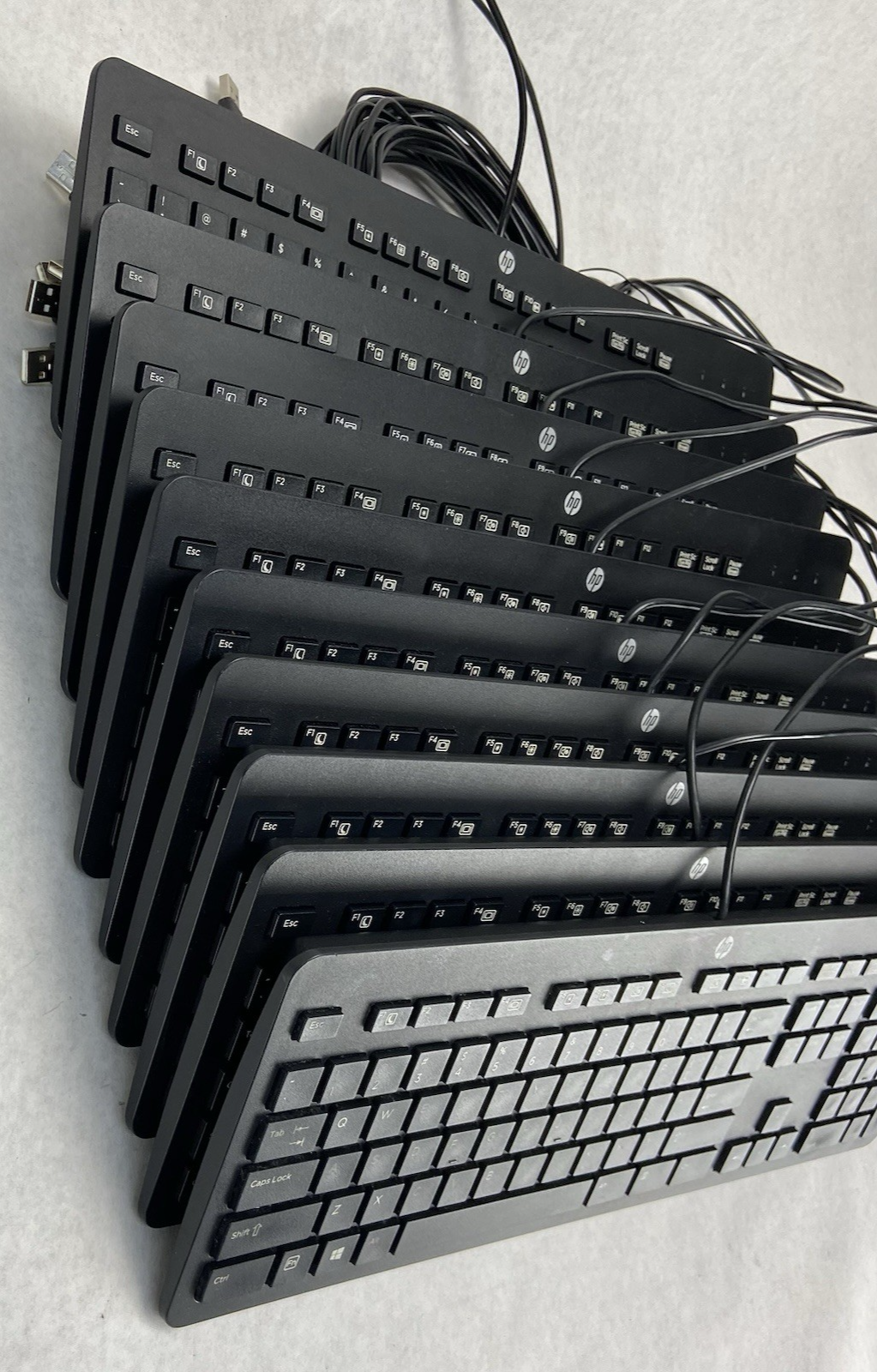 HP USB Slim Business Keyboard Model KBAR211 Part No 803181-001 Lot of 10 (Ten)