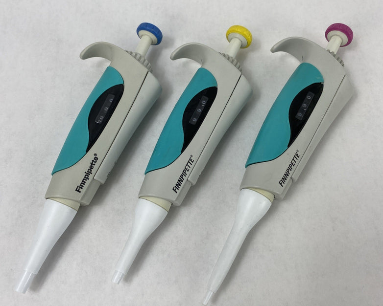 Thermo Scientific Finnpipette 1-10 10-100 100-1000µL Mixed Lot of 3
