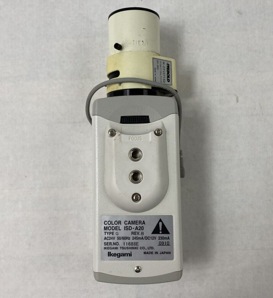 Ikegami ISD-A20 Color Security Camera 1/3" 2.7-12mm Lens For Parts or Repair