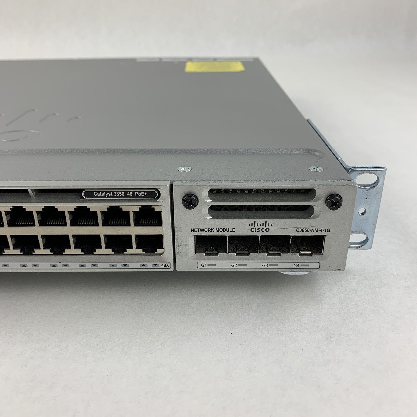 Cisco WS-C3850-48P-S V07 Catalyst 3850 w/ C3850-NM-4-1G Switch Tested Reset