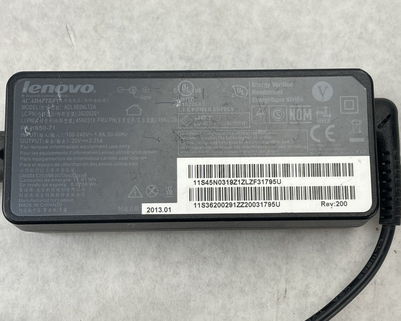 Lenovo ADLX65NLT2A 45N0319 AC Adapter 20V-3.25A Lot of 10