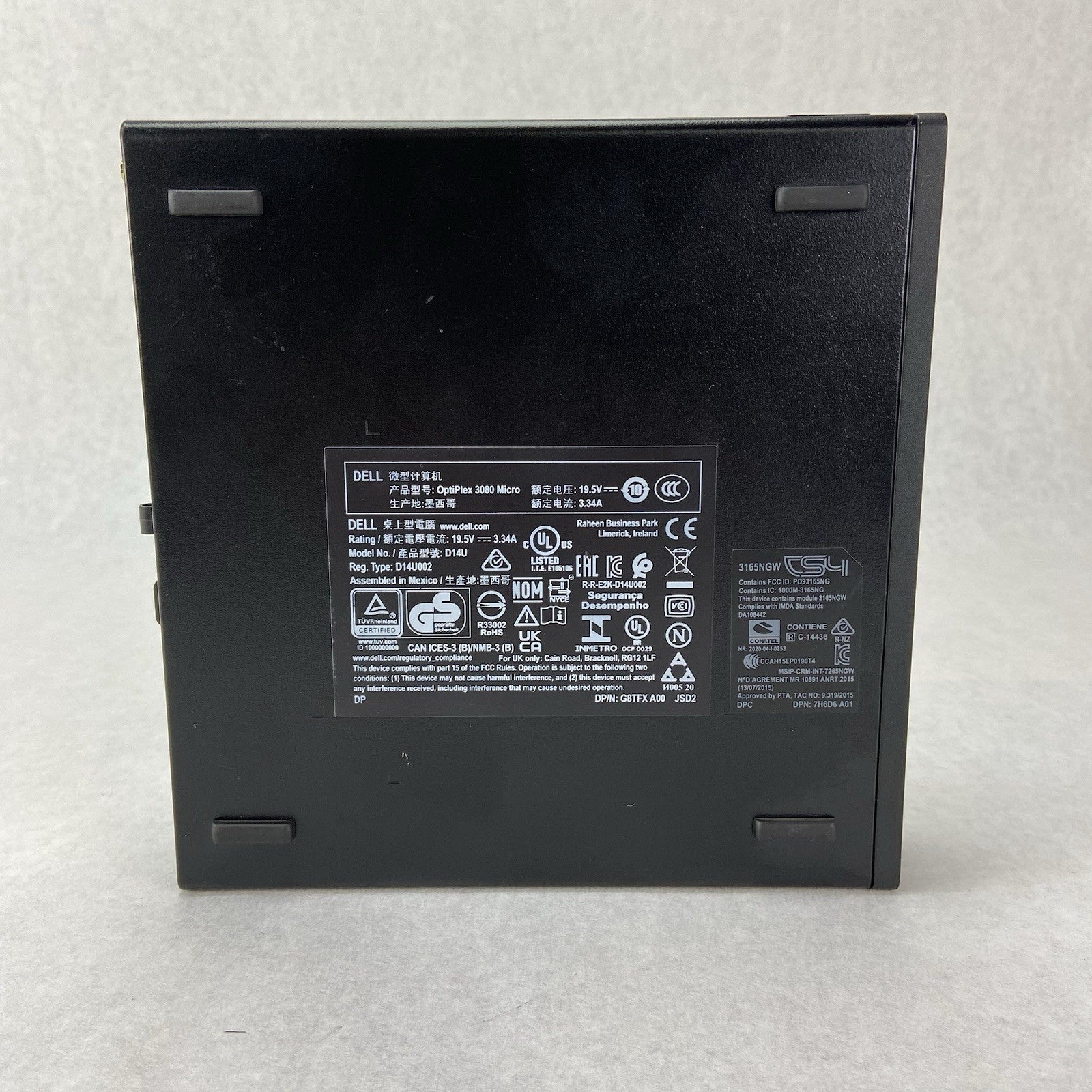 Dell Optiplex 3080 MFF Intel Core i5-10500T 2.3GHz 8GB RAM No AC/HDD/OS4