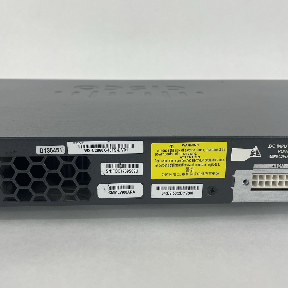 Cisco Catalyst WS-C2960X-48TS-L V01  48 Port Gigabit Switch - Tested8