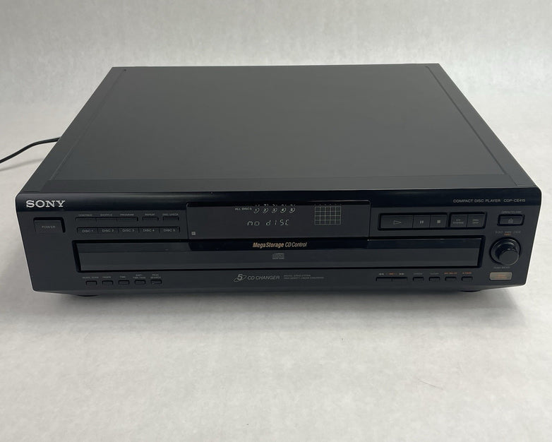 Sony CDP-415 5 DISK CD Player Tested No Remote