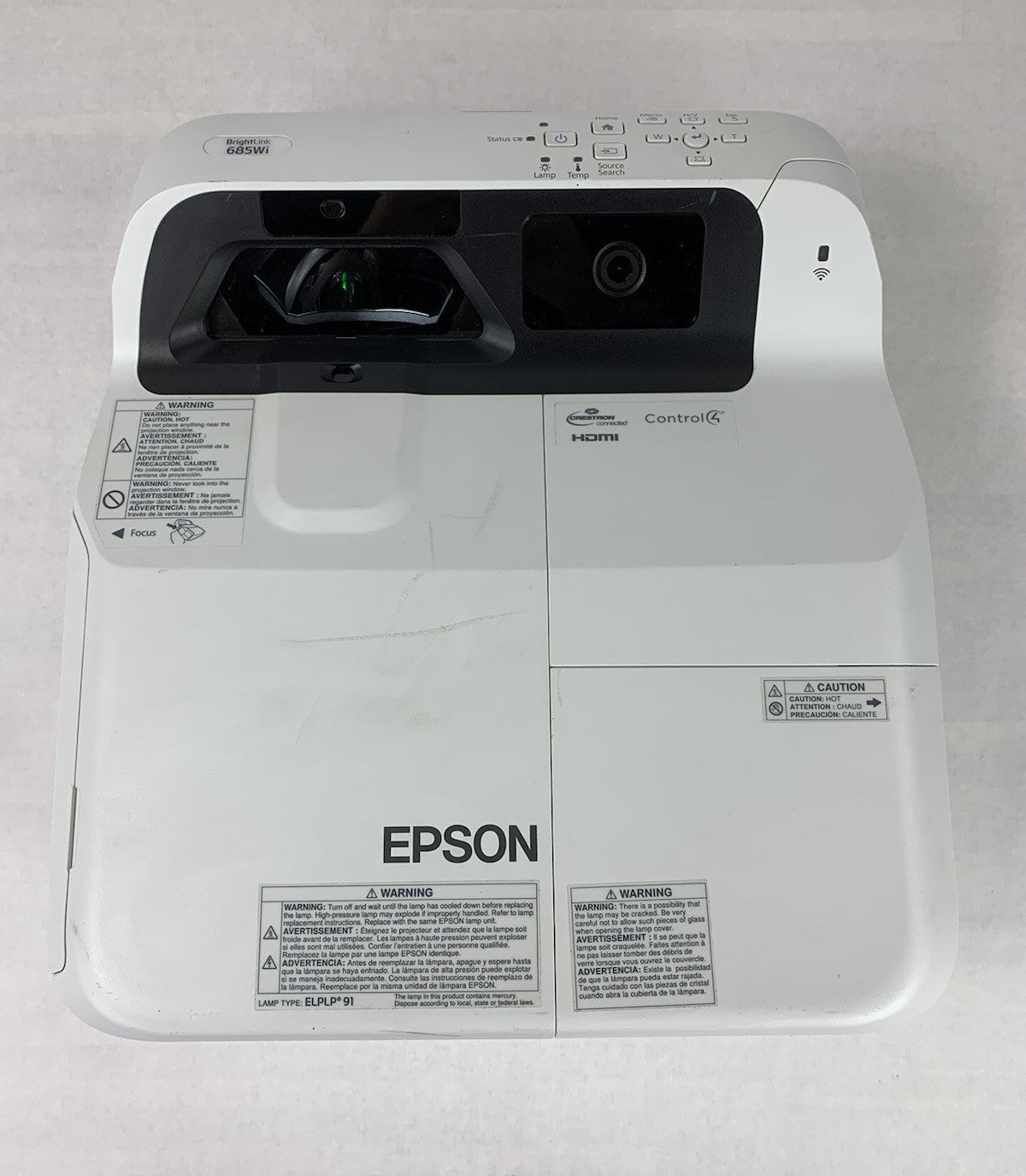 Epson H741A BrightLink 685Wi LCD Projector 1480 Lamp Hours