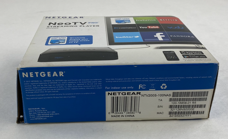 Netgear NeoTV NTV200S Streaming Player Open Box New