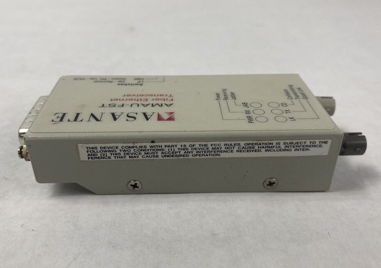 Lot of 5 Asanté AMAU-FST Fiber Ethernet Transceiver Untested