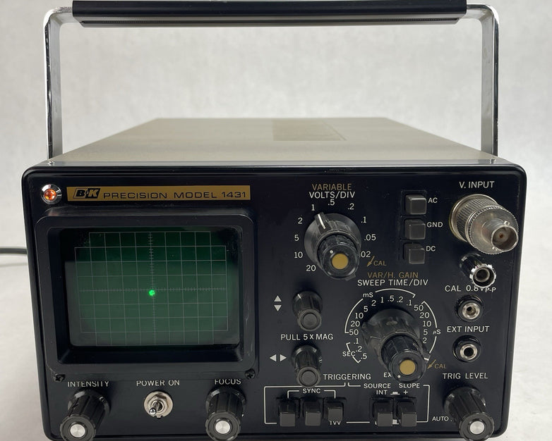 B&K Precision Model 1431 Oscilloscope Power Tested Parts Or Repair