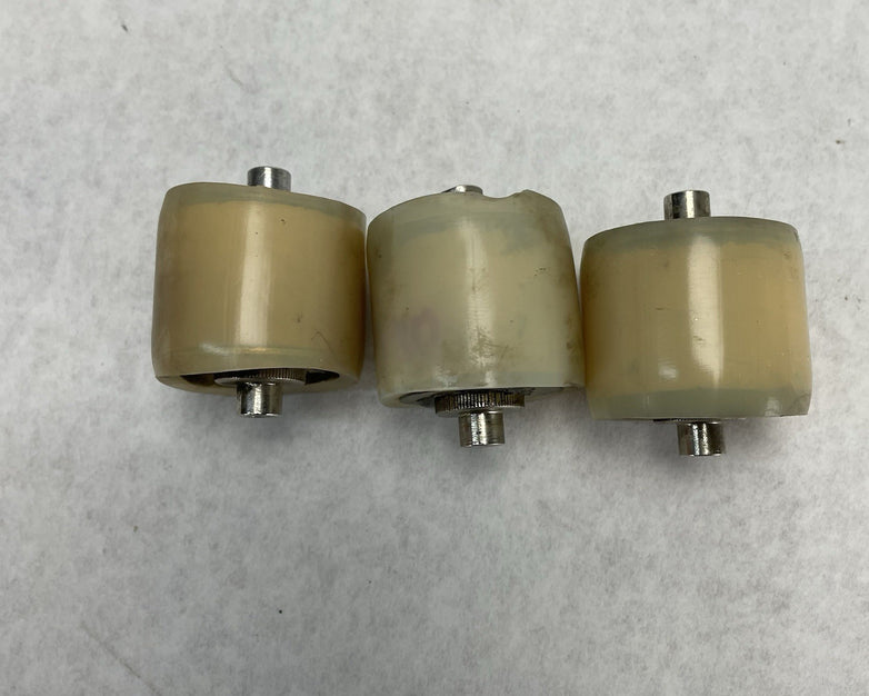 Polyurethane Rollers with Bearings Lot of 3
