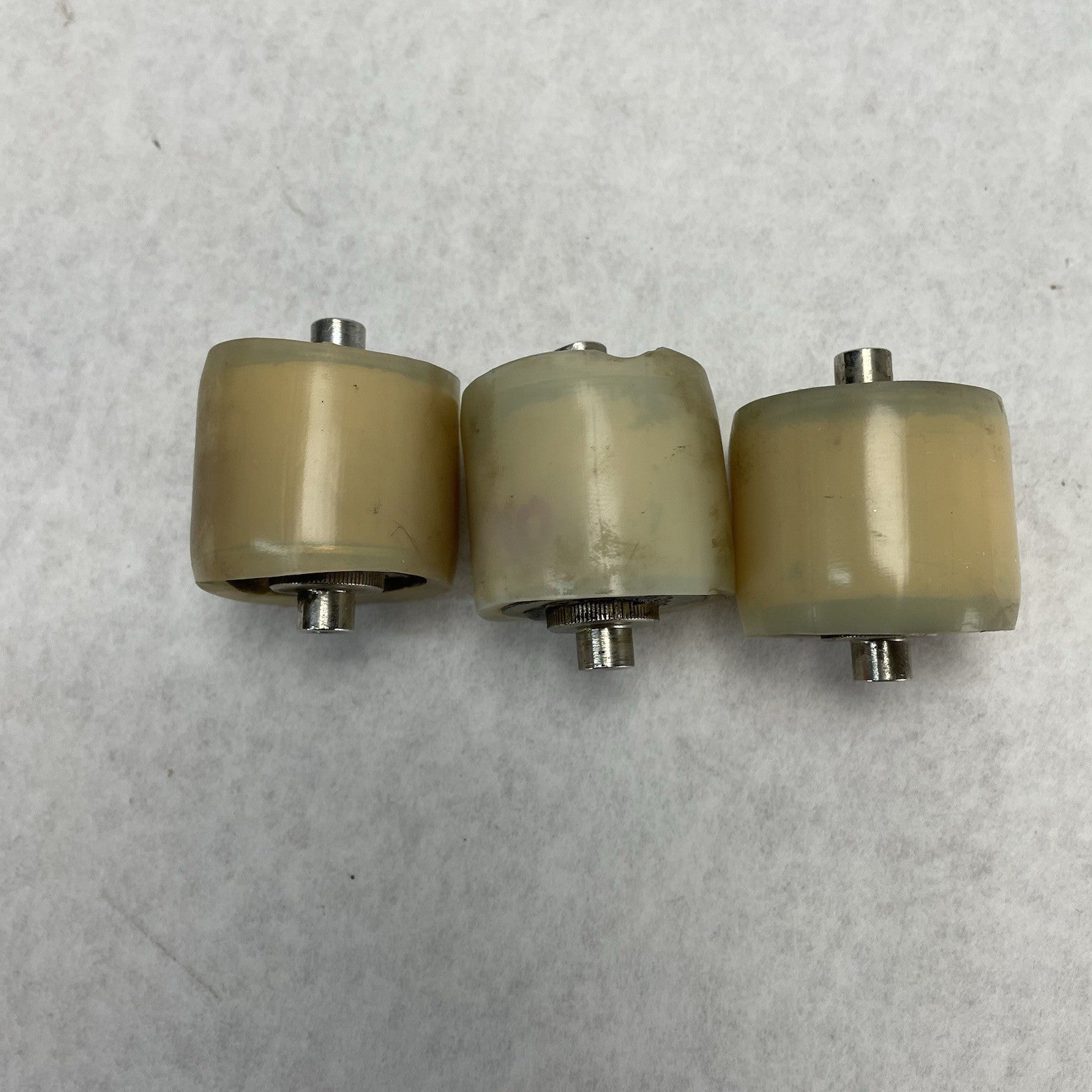 Polyurethane Rollers with Bearings Lot of 3