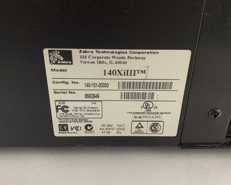 Zebra 140Xi III Label Thermal Printer 200 DPi Tested Self Serial and Network