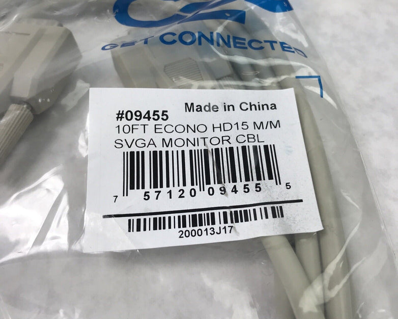 (NEW) C2G 10FT ECONO HD15 M/M SVGA MONITOR CBL (Lot of 4)