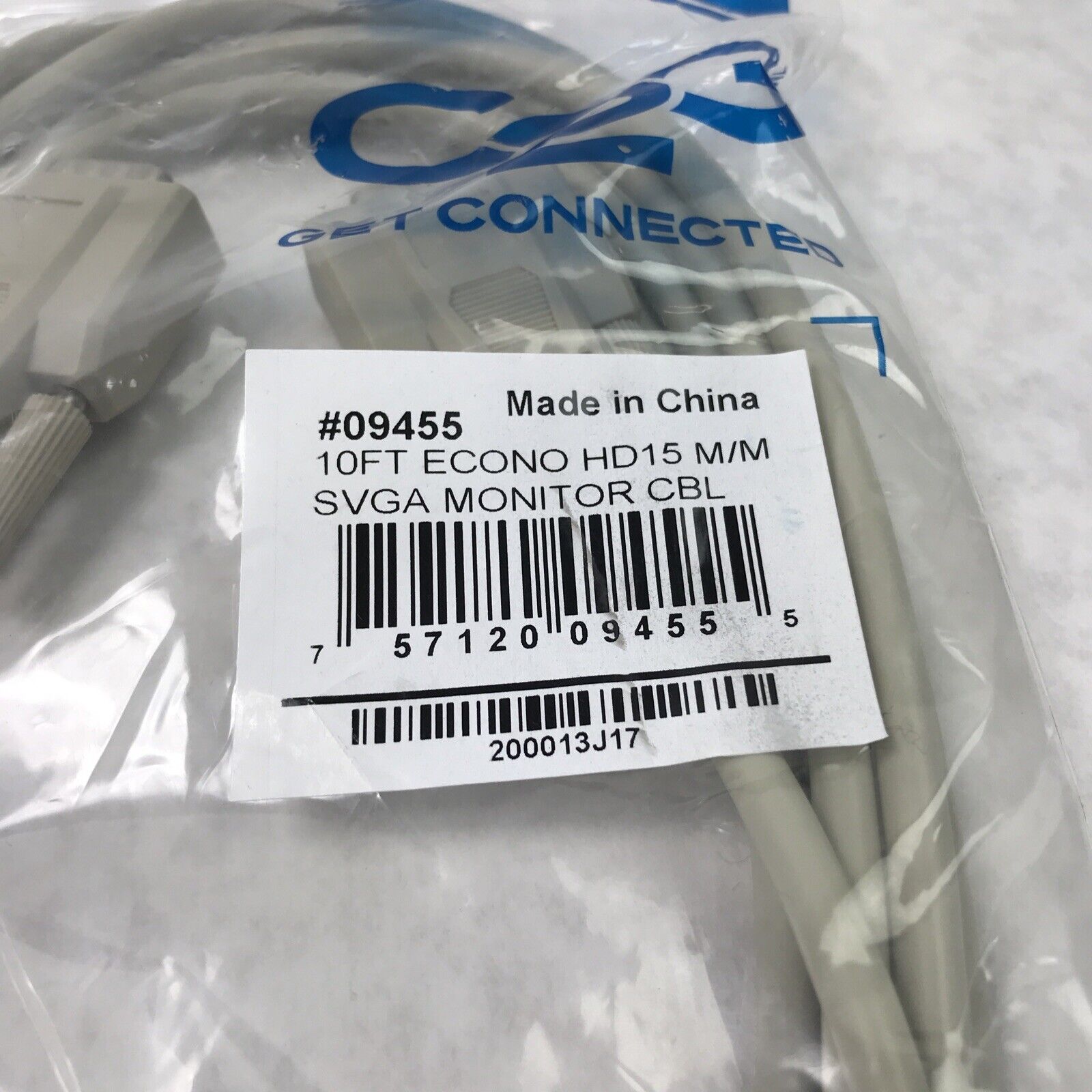 (NEW) C2G 10FT ECONO HD15 M/M SVGA MONITOR CBL (Lot of 4)