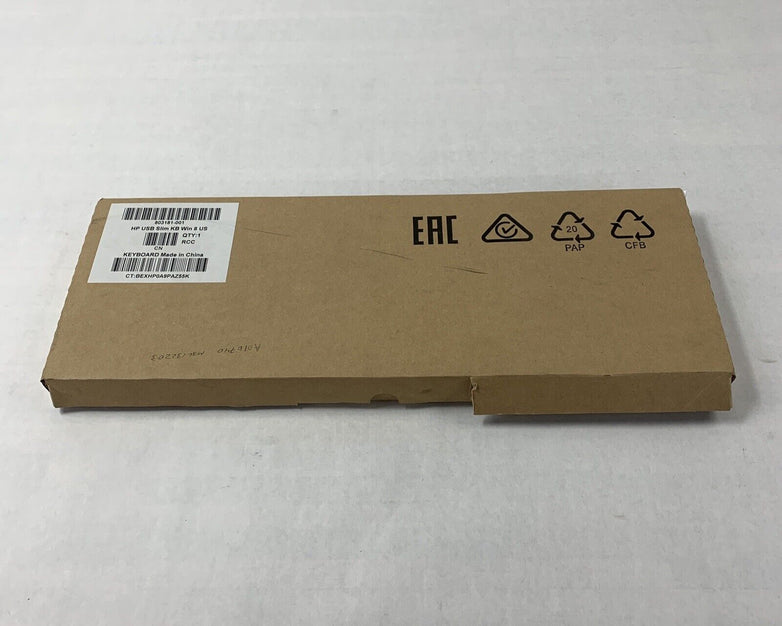 HP 803181-001 USB Slim KB WIN 8 US Keyboard Open Box OEM