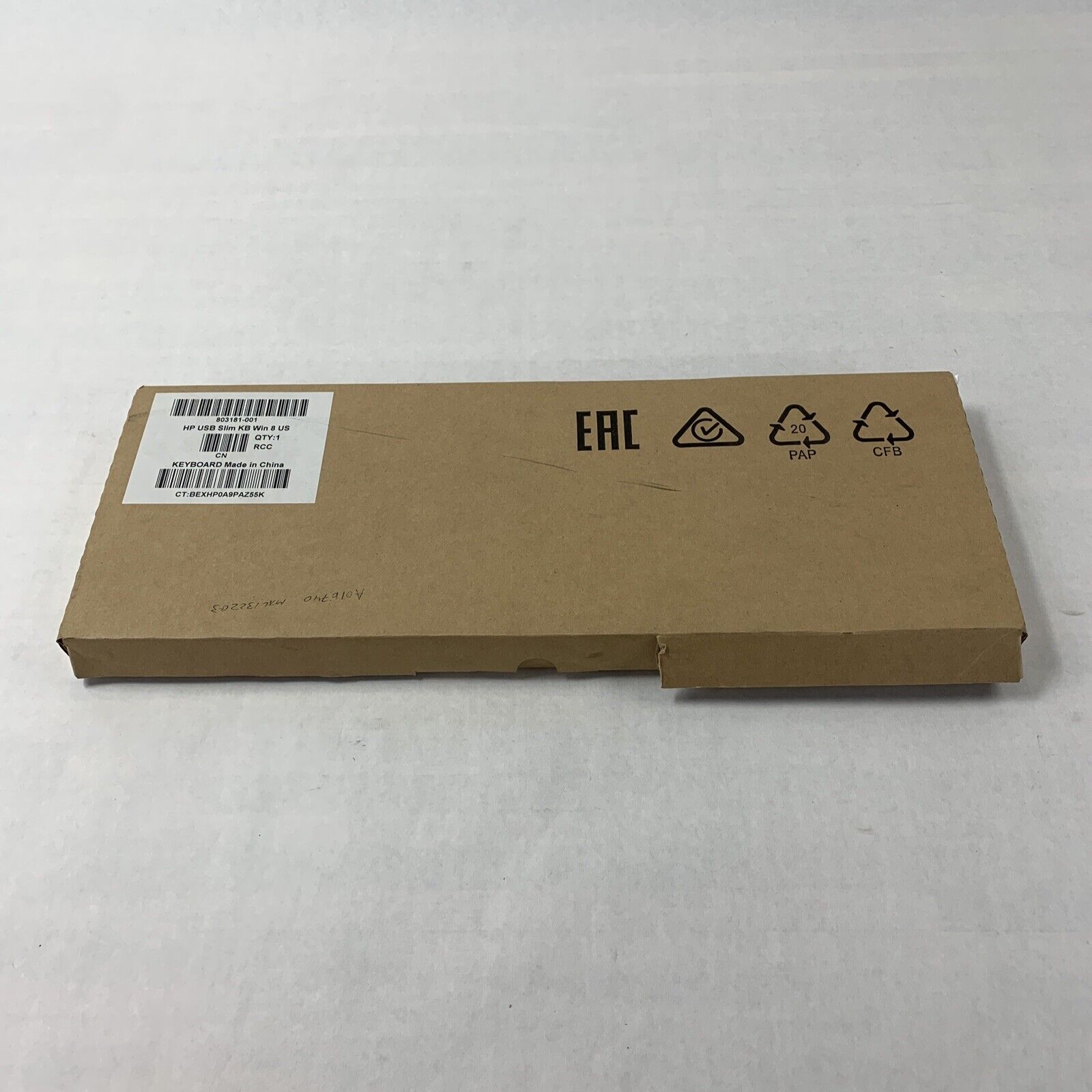 HP 803181-001 USB Slim KB WIN 8 US Keyboard Open Box OEM