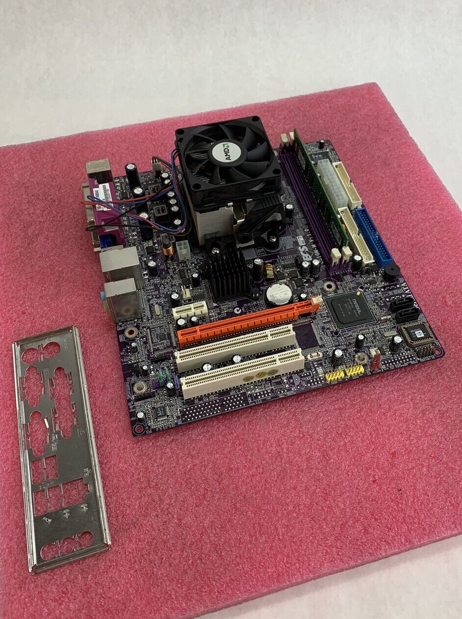 ECS C510M-M Motherboard AMD Athlon 64 x2 2GHz 2GB RAM w/Shield