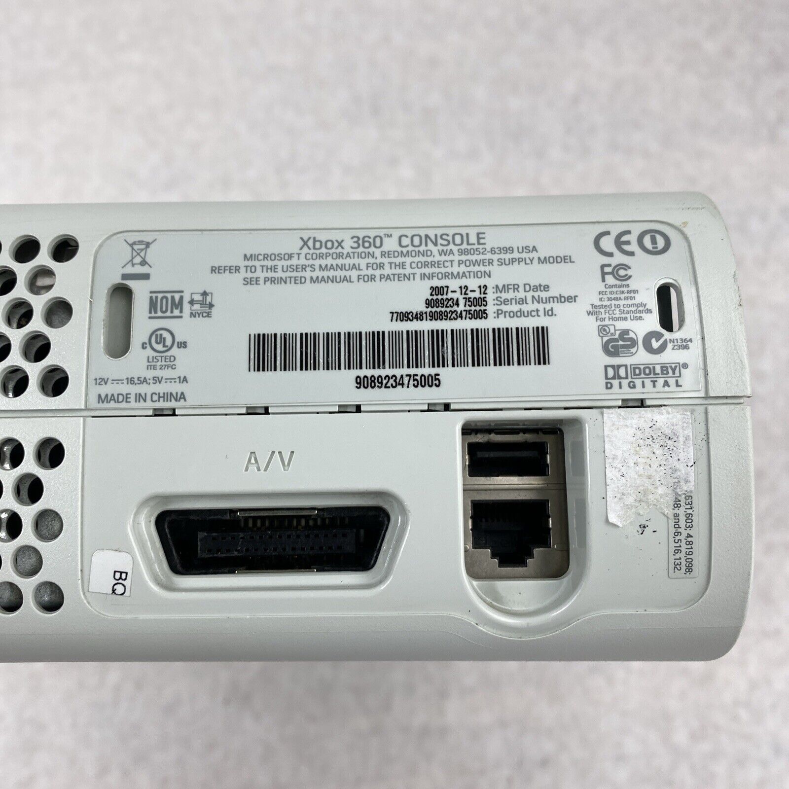Microsoft Xbox 360 Xenon Console Only White FOR PARTS Not Always Working