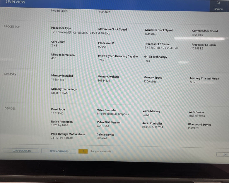 Dell Latitude 5330 13.3" i5-1245U 3.96 GHz 16 GB RAM Touchscreen No SSD/OS/AC