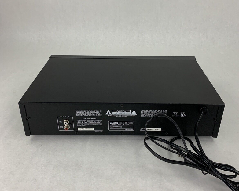 Teac CD-P1250 CD Player Tested has Bad CD Tray For Parts and Repair