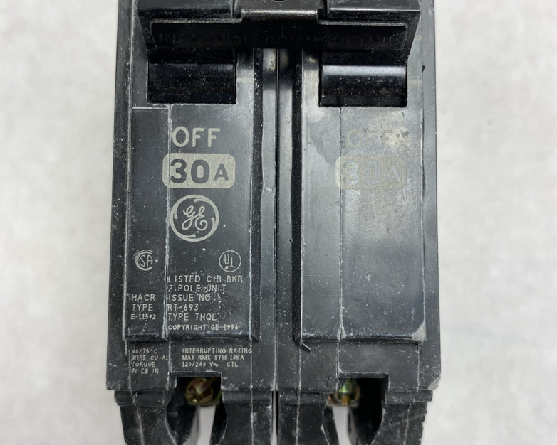 General Electric Model C THQL2130 30A 2 Pole Plug In Circuit Breaker Box Of 5