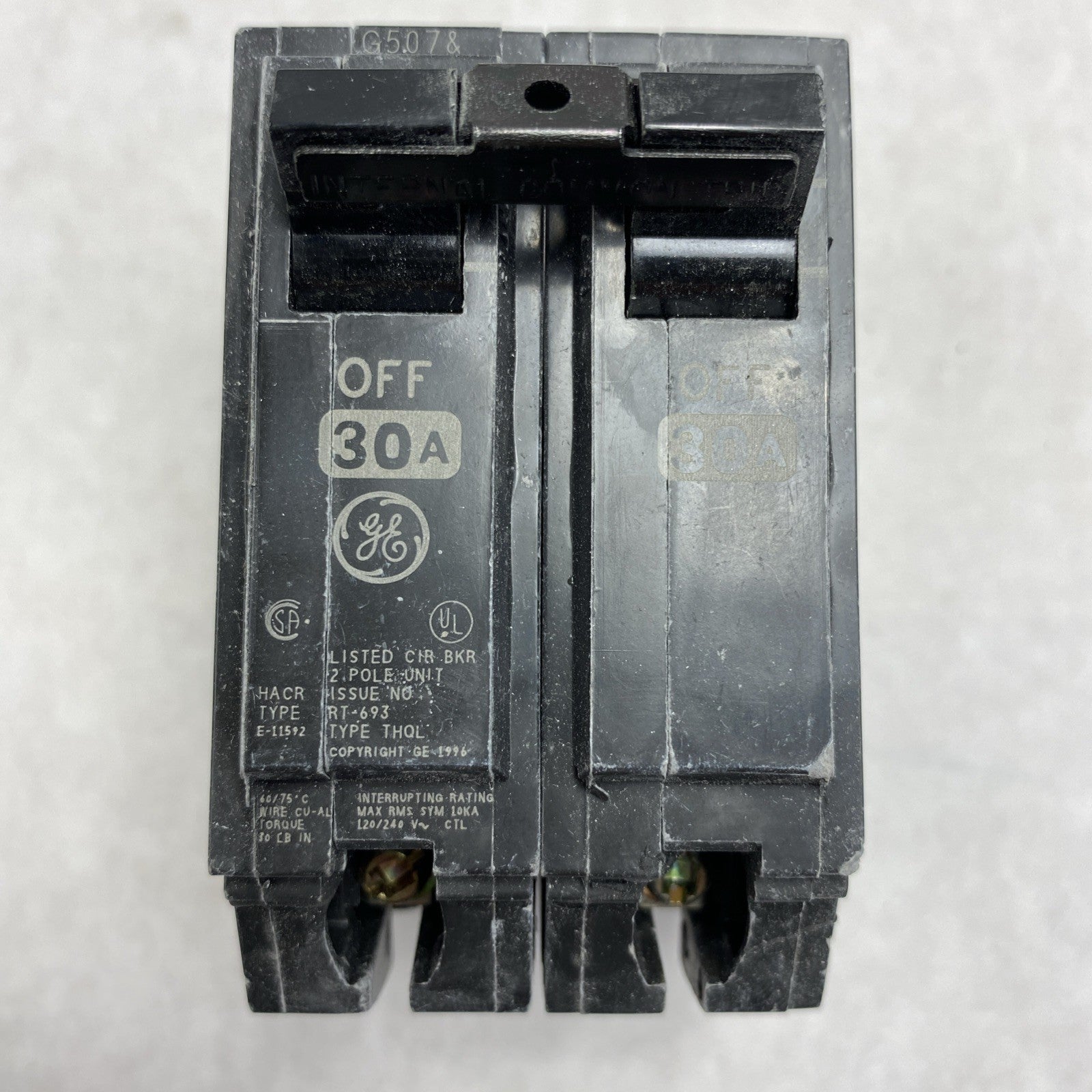 General Electric Model C THQL2130 30A 2 Pole Plug In Circuit Breaker Box Of 54