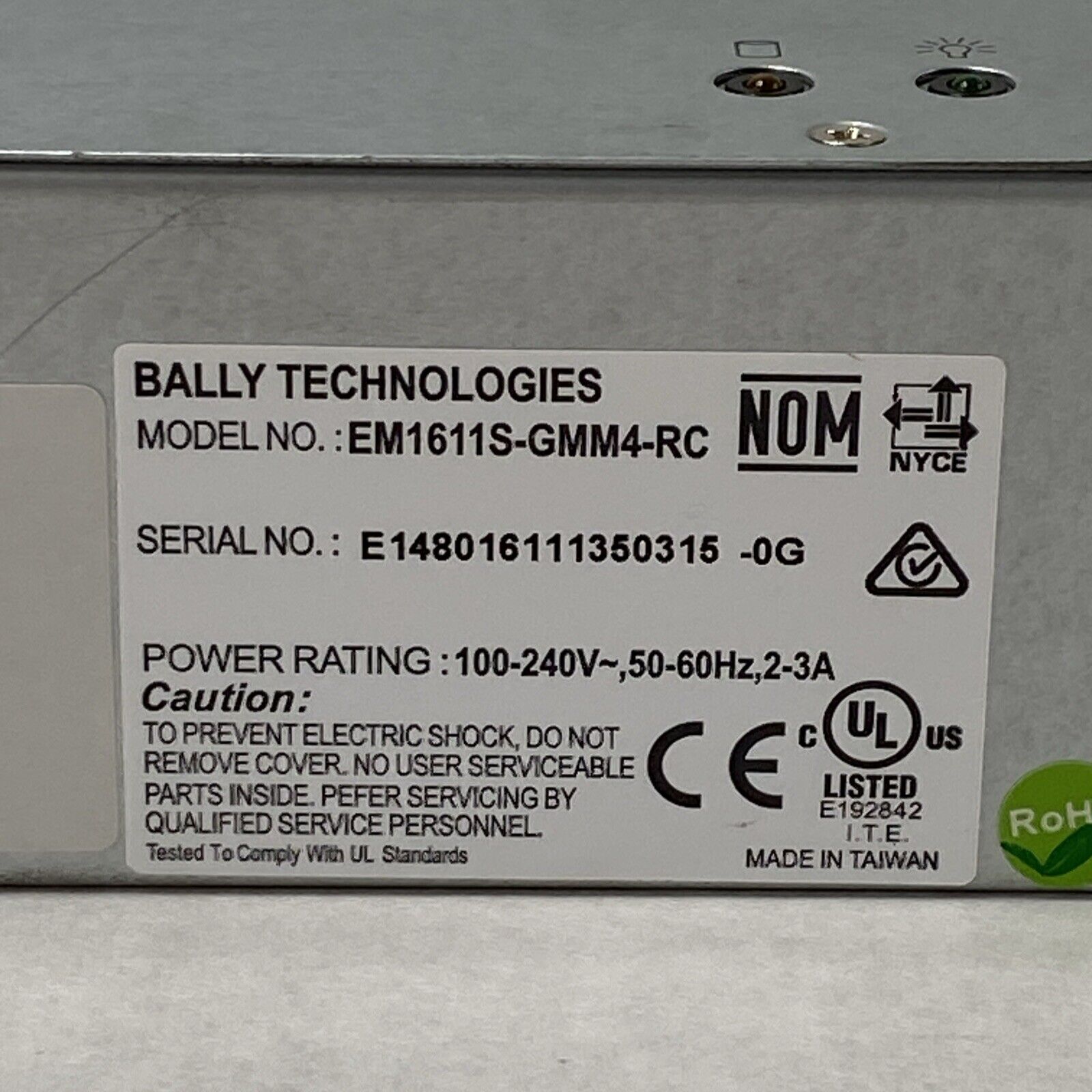 Bally EM1611S-GMM4-RC AMD-GX3 GEODE 500MHz 256MB No HDD No OS