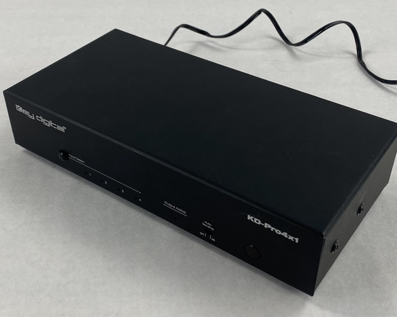 Key Digital KD-Pro4x1 HDMI Video Switcher No AC Adapter Power Tested