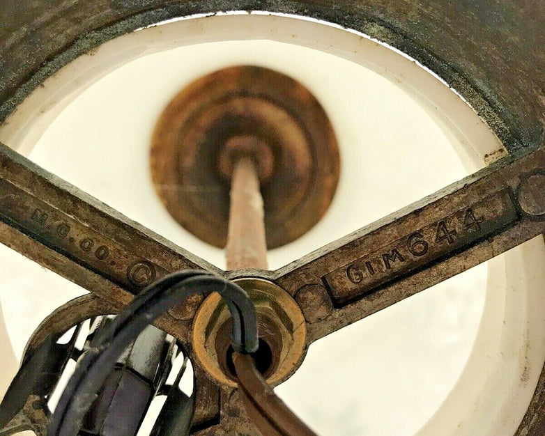 M.C. CO GIM 644 Antique Lamp - White Floral Globe