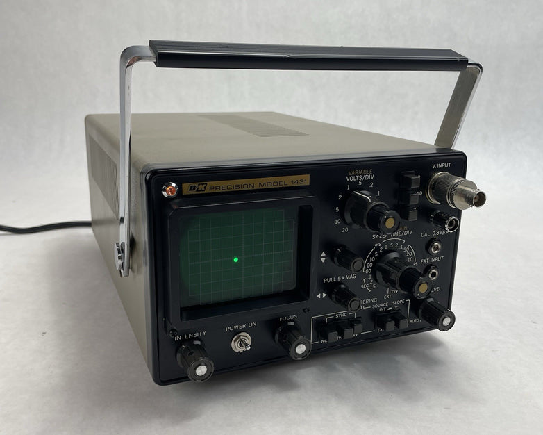B&K Precision Model 1431 Oscilloscope Power Tested Parts Or Repair