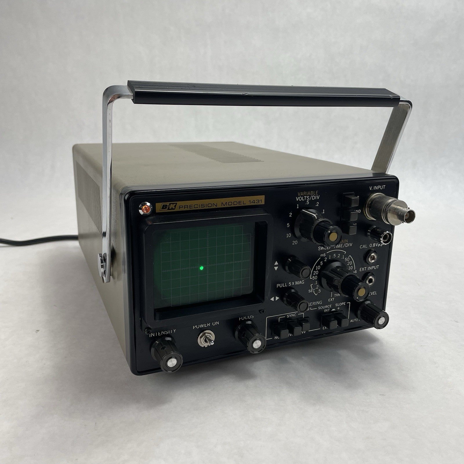 B&K Precision Model 1431 Oscilloscope Power Tested Parts Or Repair0