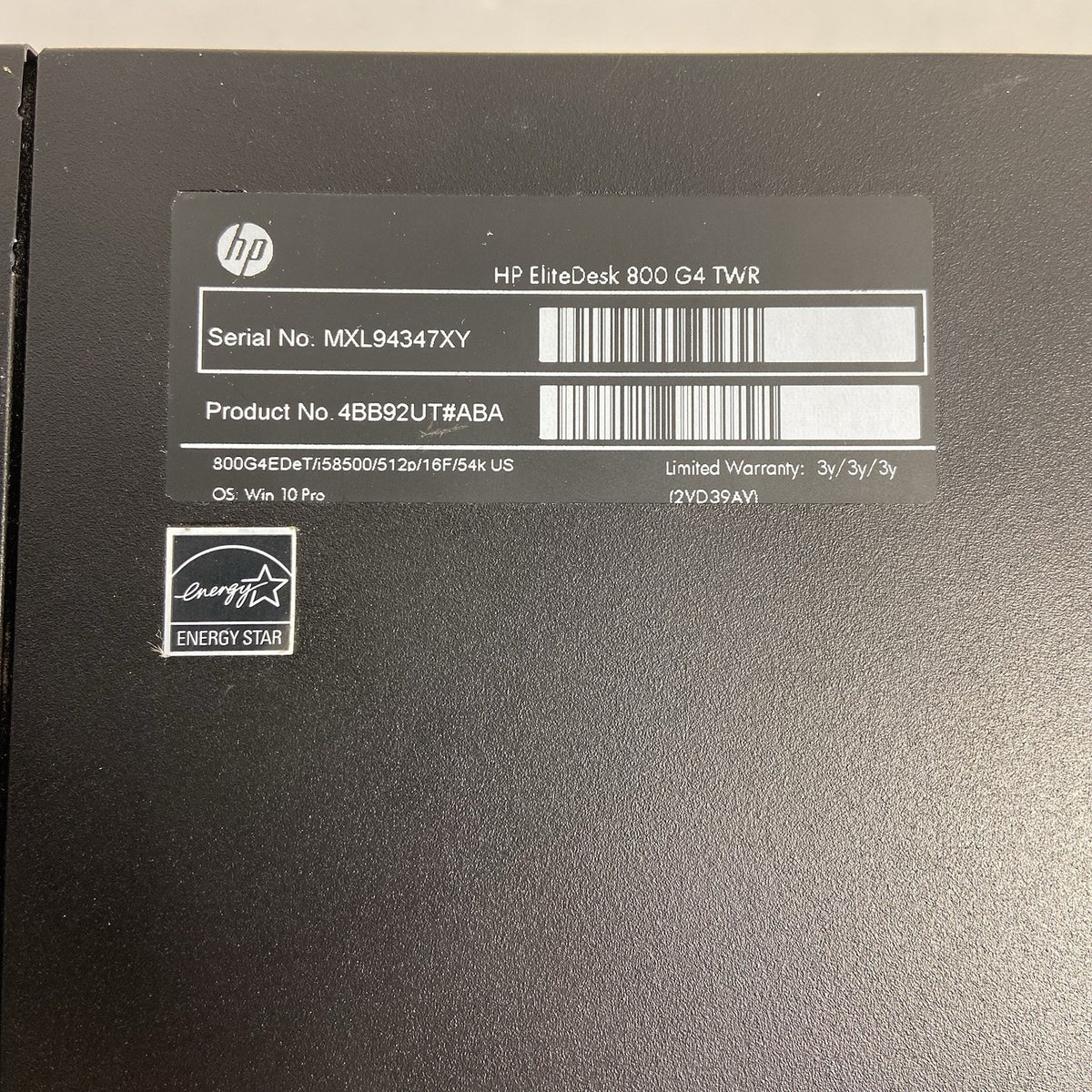 HP EliteDesk 800 G4 MT Intel Core i5-8500 3GHz 8GB RAM No HDD No OS3