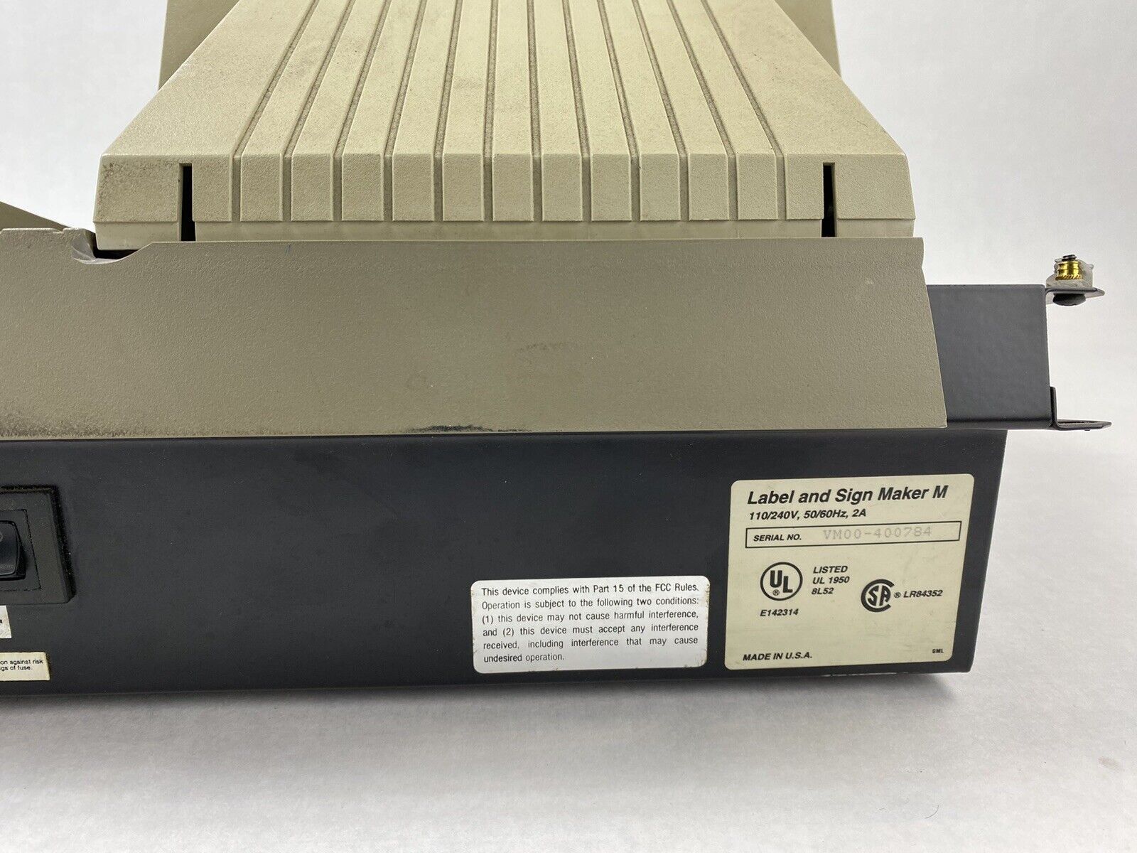 Brady Labelizer Plus Label and Sign Maker M No Power Cord For Parts or Repair