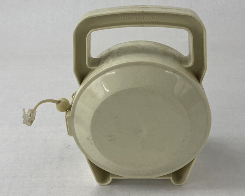 Vintage PORT-A-PHONE Leviton Cable 50 Foot Telephone Cord Reel Double Outlet