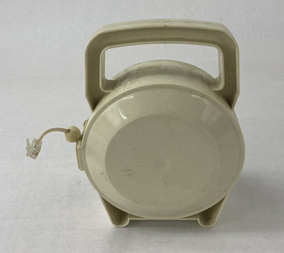 Vintage PORT-A-PHONE Leviton Cable 50 Foot Telephone Cord Reel Double Outlet