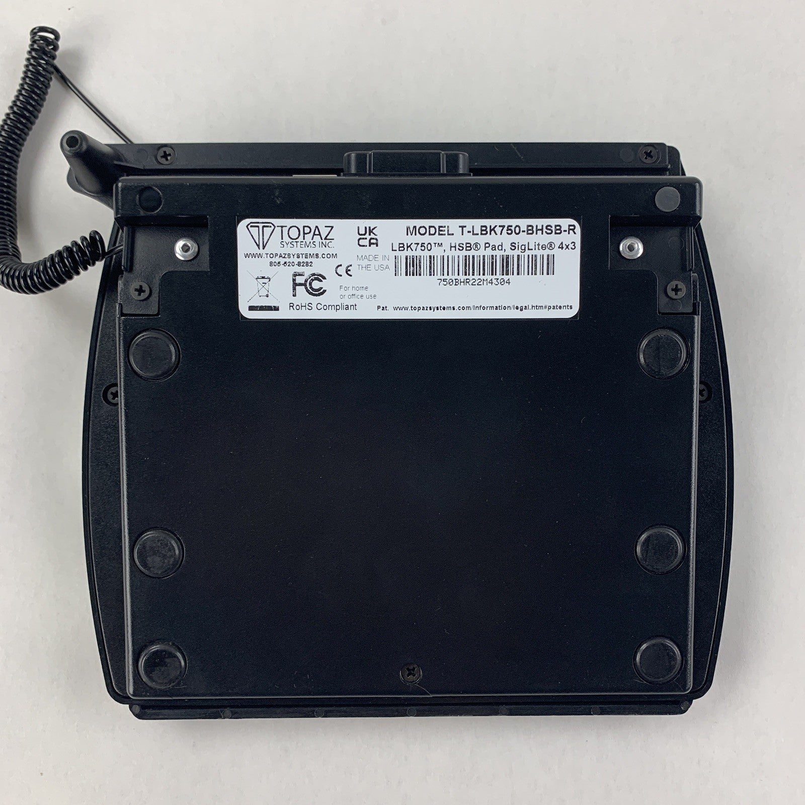 Topaz T-LBK750-BHSB-R Signature Pad Tested w/ Stylus